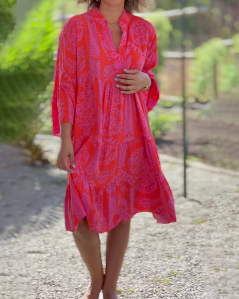 Leda | Geometric Boho Dress