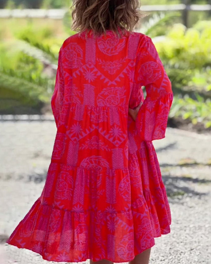 Leda | Geometric Boho Dress