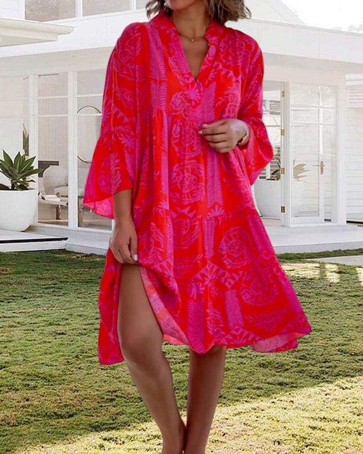 Leda | Geometric Boho Dress