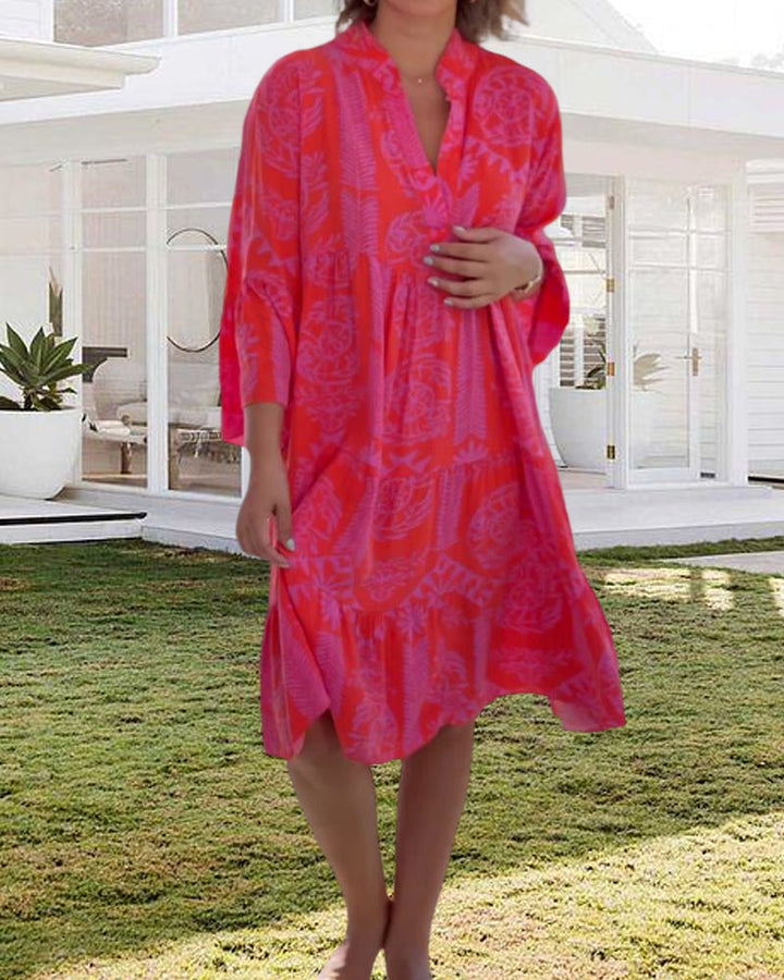 Leda | Geometric Boho Dress