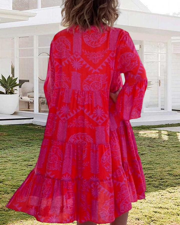 Leda | Geometric Boho Dress