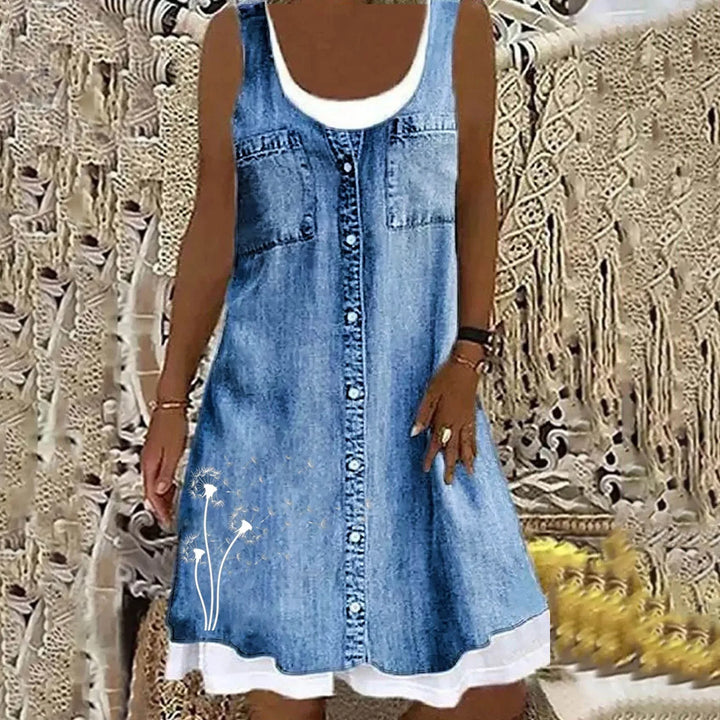 Judit | Soft Elegant Denim Dress