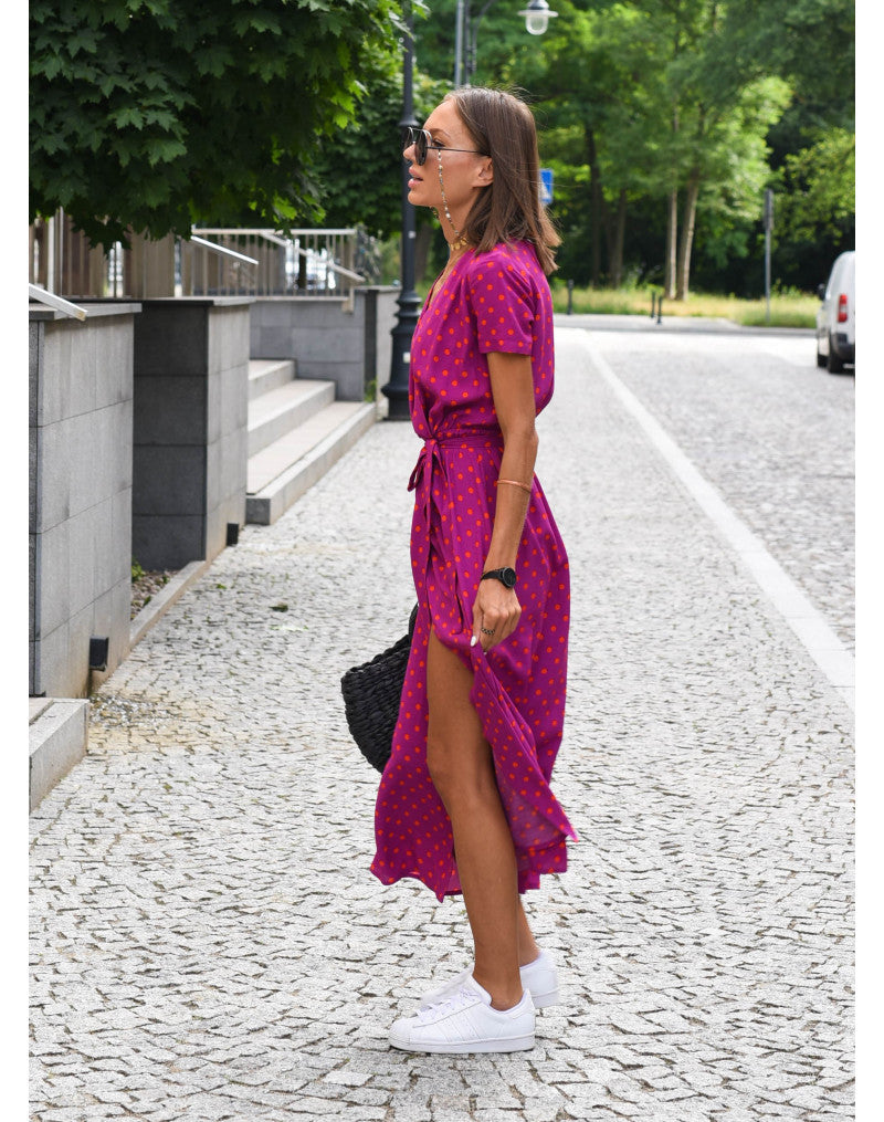 Amelia | Floral Wrap Midi Dress