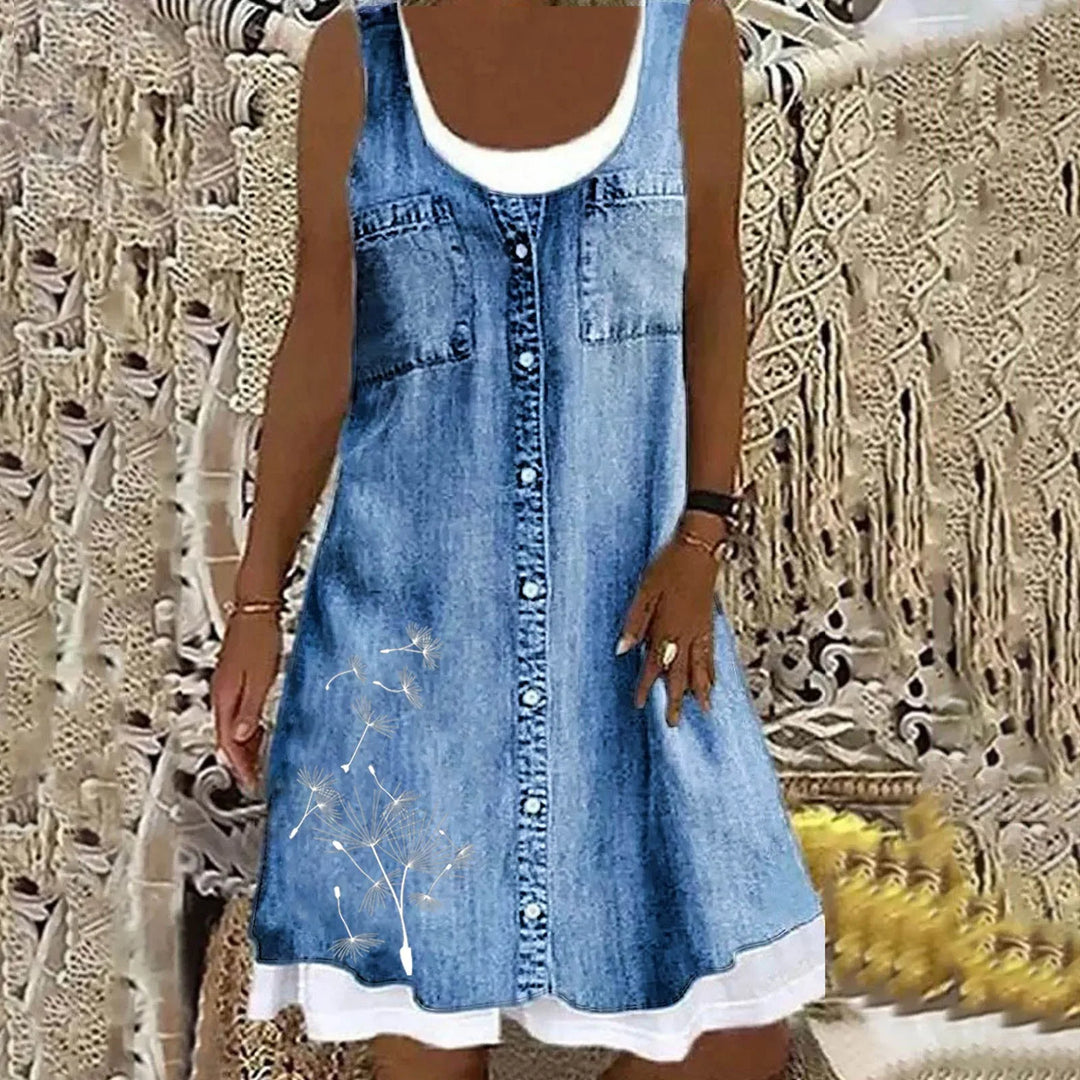 Judit | Soft Elegant Denim Dress