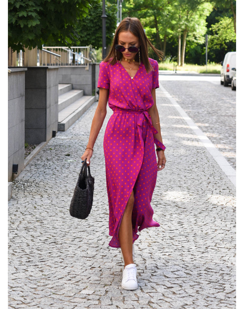 Amelia | Floral Wrap Midi Dress