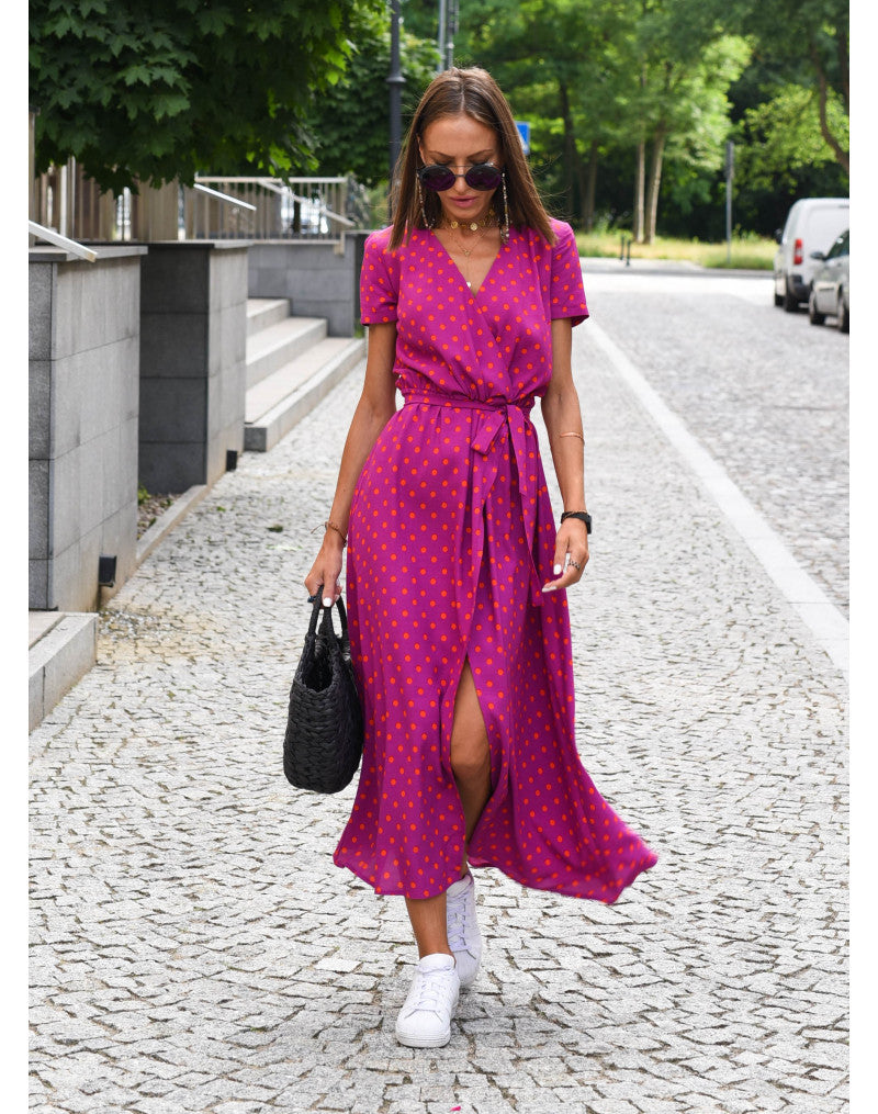 Amelia | Floral Wrap Midi Dress
