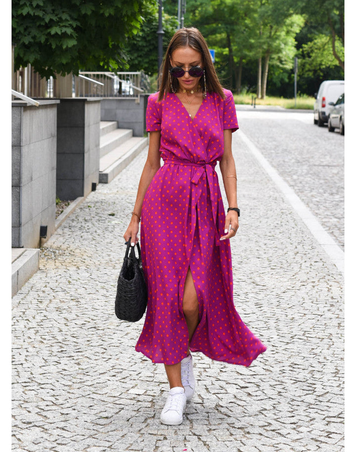 Amelia | Floral Wrap Midi Dress