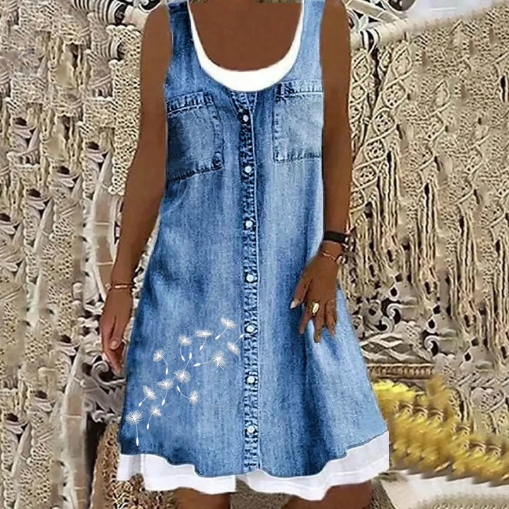 Judit | Soft Elegant Denim Dress