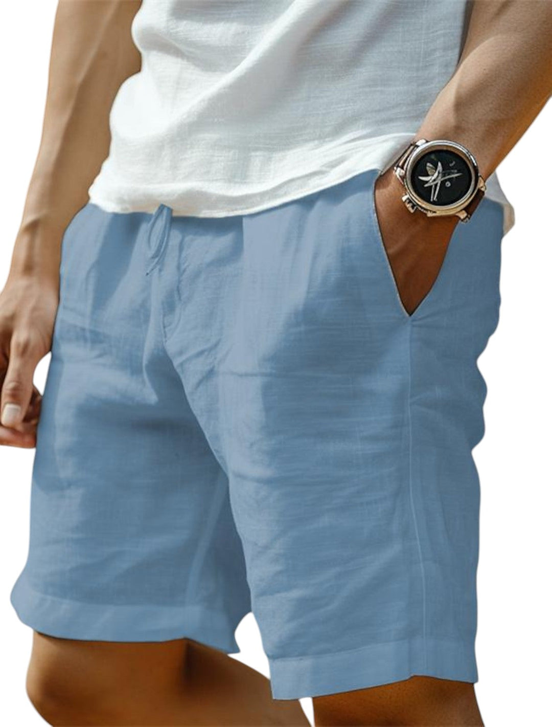 Gavin | Short Linen Pants