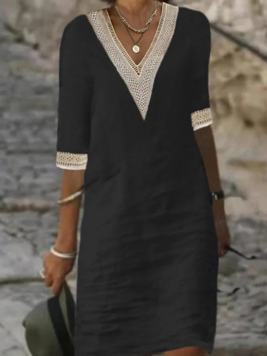 Dakota | Casual V-Neck Lace Dress