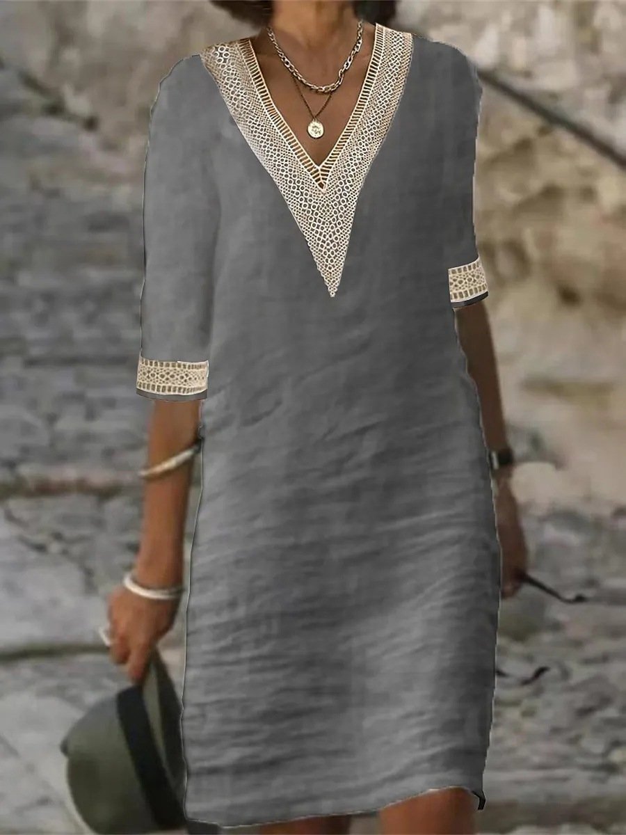 Dakota | Casual V-Neck Lace Dress