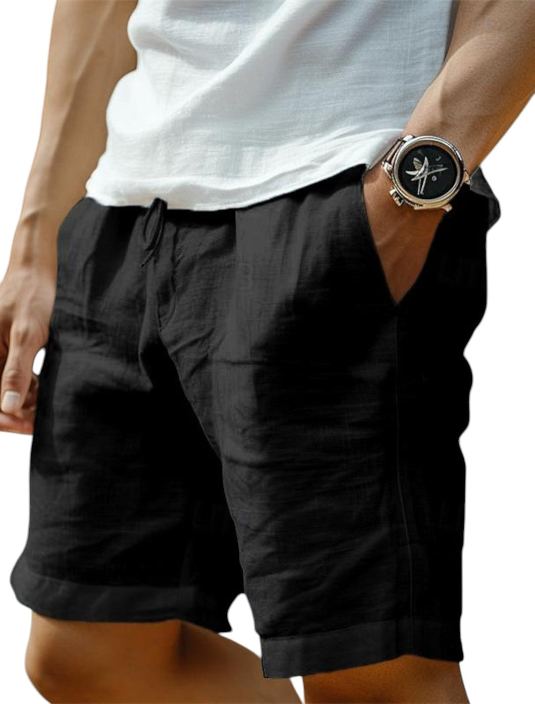 Gavin | Short Linen Pants