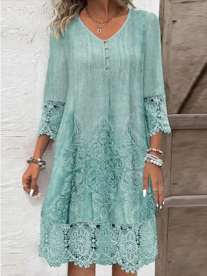 Evie | Elegant Lace V-Neck Dress